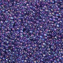 (776) Magenta Lined Aqua Rainbow Toho perles de rocaille rondes, perles de rocaille japonais, (776) arc-en-ciel aqua doublé magenta, 11/0, 2.2mm, Trou: 0.8mm, environ5555 pcs / 50 g