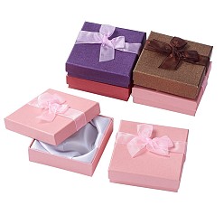 (52) Непрозрачная лаванда День Святого Валентина подарки коробки упаковки Картонные браслет коробки, разноцветные, Около 9 см шириной, 9 см длиной, 2.7 см высотой