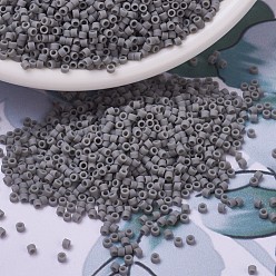 (DB0761) Mat Opaque Gris Perles miyuki delica, cylindre, perles de rocaille japonais, 11/0, (db 0761) gris opaque mat, 1.3x1.6mm, trou: 0.8 mm, sur 2000 pcs / bouteille, 10 g / bouteille