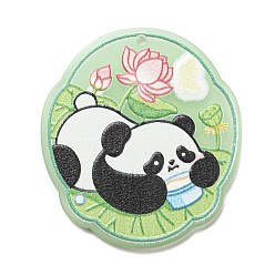 Panda Pendentifs acryliques, panda, ovale, 39.5x36x2.4mm, Trou: 1.4mm