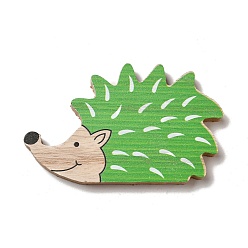Hedgehog Осенние односторонние деревянные кабошоны с принтом, еж, 73x120x12 мм