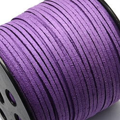 Dark Orchid Eco-Friendly Faux Suede Cord, Faux Suede Lace, Dark Orchid, 3.0x1.4mm, about 98.42 yards(90m)/roll
