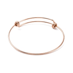 Розовое Золото 201 растягивающийся браслет из нержавеющей стали для женщин, розовое золото , внутренний диаметр: 2-1/2 дюйм (6.2 см)