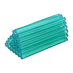 Cyan Plastic Glue Gun Sticks, Sealing Wax Sticks, Hot Melt Glue Adhesive Sticks for Vintage Wax Seal Stamp, Cyan, 10x0.7cm