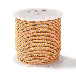 Orange 4-Ply Polycotton Cord, Handmade Macrame Cotton Rope, for String Wall Hangings Plant Hanger, DIY Craft String Knitting, Orange, 1.5mm, about 4.3 yards(4m)/roll