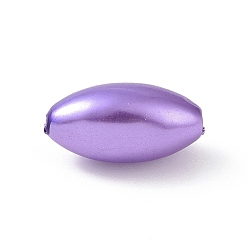 Средний Фиолетовый Абс пластиковые жемчужные бисера, рис, средне фиолетовый, 13.5x7.5 мм, отверстие : 1.6 мм, Около 1428 шт / 500 г