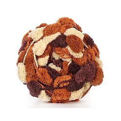 Chocolate Gradient Color Polyester Pom Pom Chunky Yarn, Arm Knitting Yarn, Super Softee Thick Fluffy Jumbo Chenille Polyester Yarn, for Blanket Pillows Home Decoration , Chocolate, about 27.34 Yards(25m)/Box