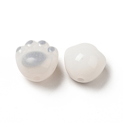Gris Clair Perles acryliques opaques, patte de chat, gris clair, 11x12x9.7mm, Trou: 1.6mm