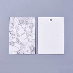 Blanc Fumé Cartes d'affichage de bijoux en carton, fumée blanche, 10x7x0.05 cm