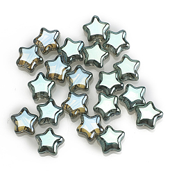 Turquoise Pâle Perles en verre electroplate, étoiles, turquoise pale, 8x4mm, Trou: 1mm