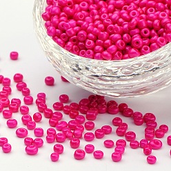 Camellia Baking Paint Glass Seed Beads, Camellia, 6/0, 4~5x3~4mm, Hole: 1~2mm, about 500pcs/50g, 50g/bag, 18bags/2pounds