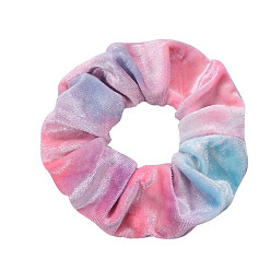 Pink Accessoires de cheveux élastiques en tissu tie dye, pour les filles ou les femmes, chouchou / élastiques à cheveux chouchous, rose, 160mm