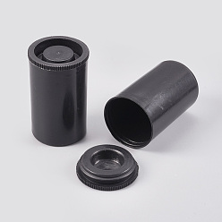 Negro Contenedores de perlas de plástico, columna, negro, 3.35x5.4 cm, capacidad: 45 ml (1.52 fl. oz)