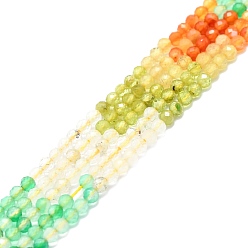 Mixed Stone Natural Mixed Gemstone Beads Strands, Faceted, Round, 3mm, Hole: 0.7mm, about 132pcs/strand, 15.16''~15.55''(38.5~39.5cm)