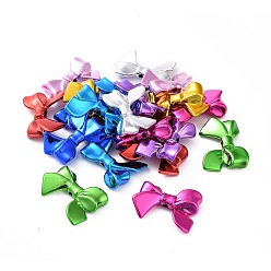 Mixed Color UV Plated Opaque Acrylic Beads, Bowknot, Mixed Color, 22.5~25x31.5~33.5x5~7mm, Hole: 2.5mm