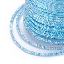 Sky Blue Polyester Metallic Thread, Sky Blue, 1mm, about 7.65 yards(7m)/roll