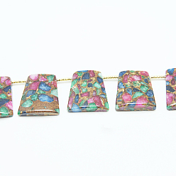 Coloré Perles de pierre clinquant en or synthétique, teint, ronde, colorées, 6mm
