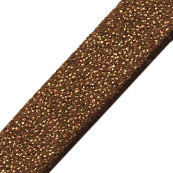 Сиена Порошок блеск искусственного замша шнур, искусственная замшевая кружева, цвет охры, 3 мм, 100 ярдов / рулон (300 футов / рулон)
