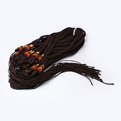 Brun De Noix De Coco Boucles de corde en nylon, brun coco, 260mm