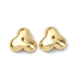 Real 18K Gold Plated Rack Plating Brass Spacer Beads, Flower, Real 18K Gold Plated, 7x7.5x2.5mm, Hole: 0.1mm