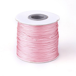 Lavender Blush Eco-Friendly Korean Waxed Polyester Cord, Lavender Blush, 0.8mm, about 174.97 yards(160m)/roll