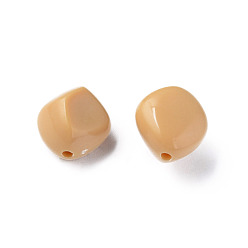 Bois Solide Perles acryliques opaques, nuggets, burlywood, 15.5x14x11mm, Trou: 1.8mm, environ380 pcs / 500 g