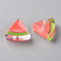 Tomate Perles acryliques émail transparent, pastèque, tomate, 23.5x25.5x9mm, Trou: 3.5mm