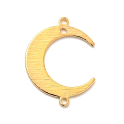 Golden Rack Plating Brass Connector Charms, Long-Lasting Plated, Moon Links, Golden, 22x16.5x1mm, Hole: 1.2mm