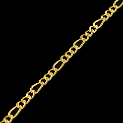 Golden Iron Figaro Chains, with Spool, Soldered, Golden, 5.3x2.6x0.6mm, about 328.08 Feet(100m)/roll