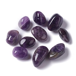 Amethyst Natural Amethyst Beads, Tumbled Stone, Healing Stones for 7 Chakras Balancing, Crystal Therapy, Meditation, Reiki, Vase Filler Gems, No Hole/Undrilled, Nuggets, 21~32x16~20x10.5~18mm, about 100pcs/1000g