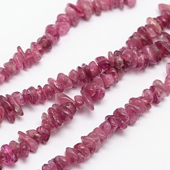 Old Lace Chips Natural Tourmaline Beads Strands, Old Lace, 3~5x3~5x3~5mm, Hole: 1mm, about 16 inch