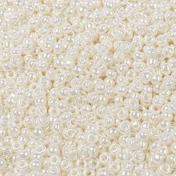 (RR592) Antique Ivory Pearl Ceylon MIYUKI Round Rocailles Beads, Japanese Seed Beads, (RR592) Antique Ivory Pearl Ceylon, 8/0, 3mm, Hole: 1mm, about 422~455pcs/bottle, 10g/bottle