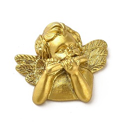 Oro Cabuchones de resina opacos, ángel, oro, 28x32.5x11.5 mm