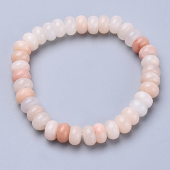 Aventurine Bracelets stretch à perles en aventurine rose naturel, abaque, 2-1/4 pouces ~ 2-1/4 pouces (56~58 mm)