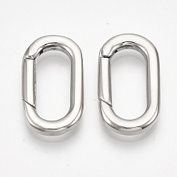 Stainless Steel Color 304 Stainless Steel Spring Gate Rings, Oval Rings, Stainless Steel Color, 22.5x13x3mm, Inner Diameter: 16.5x7mm