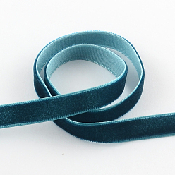 Teal 5/8 inch Single Face Velvet Ribbon, Teal, 5/8 inch(15.9mm), about 25yards/roll(22.86m/roll)