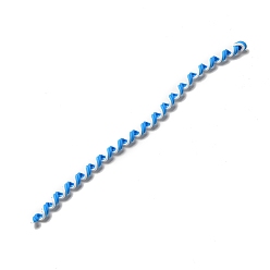 Deep Sky Blue Polymer Clay Hair Styling Braider Chip, Twist Barrette Spiral Spin Hair Braider Tool, for Girls Women, Deep Sky Blue, 210~228x2mm