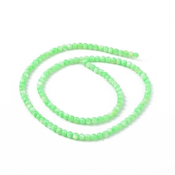 Светло-зеленый 125Штуки из натуральных пресноводных ракушек, окрашенные, круглые, светло-зеленый, 3 мм, отверстие : 0.5 мм