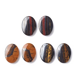 Tiger Iron Natural Tiger Iron Cabochons, Oval with Pattern, 25x18x4mm, about 2pcs/pair