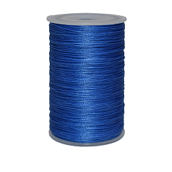 Royal Blue Waxed Polyester Cord, 9-Ply, Royal Blue, 0.65mm, about 21.87 yards(20m)/roll