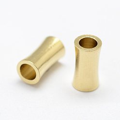Raw(Unplated) Brass Beads, Column, Nickel Free, Raw(Unplated), 9x4.5mm, Hole: 3.5mm