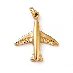 Real 14K Gold Plated Ion Plating(IP) 304 Stainless Steel Charms, with Jump Ring, Plane, Real 14K Gold Plated, 13.5x12x2mm, Hole: 2mm