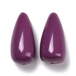 Фиолетовый Бусины из смолы в стиле ретро, слеза, фиолетовые, 35x16.5x16 мм, отверстие : 1.5 мм