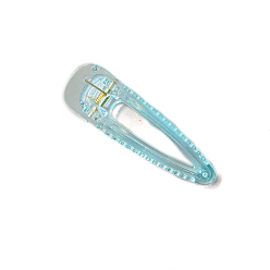 Light Sky Blue Transparent Candy Color Plastic Alligator Hair Clips, for Girls Fashion Kids Hair Accessories, Light Sky Blue, 80mm