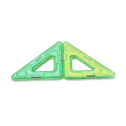 Случайный Цвет DIY пластиковые магнитные строительные блоки, 3 d строительные блоки строительные игровые доски, для детей строительные игрушки подарочные аксессуары, прямоугольный треугольник, случайный один цвет или случайный смешанный цвет, 42.5x78.5x5.5 мм