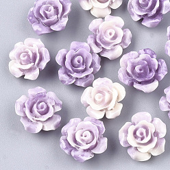 Средний Фиолетовый Синтетических коралловых бусин, окрашенные, цветок, средне фиолетовый, 12x12x7 мм, отверстие : 1 мм