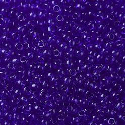 (8) Transparent Cobalt TOHO Round Seed Beads, Japanese Seed Beads, (8) Transparent Cobalt, 8/0, 3mm, Hole: 1mm, about 1111pcs/50g