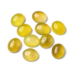 Yellow Agate Natural Yellow Agate Cabochons, Oval, 12x10x5mm