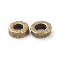 Bronce Antiguo Abalorios de aleación de estilo tibetano, sin cadmio y níque y plomo, buñuelo, Bronce antiguo, 6x2 mm, agujero: 2.5 mm