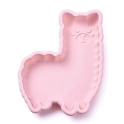 Pink Alpaca Food Grade Silicone Molds, Cake Pan Molds, For DIY Chiffon Cake Bakeware, Pink, 207x155x28mm